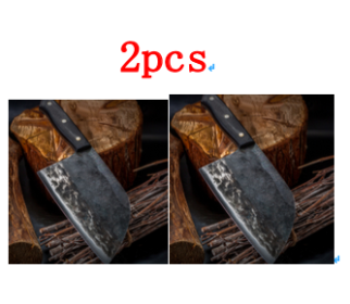 Stainless Steel Meat Cleaver Chef's Knife Cleaver (Option: 2PCS)